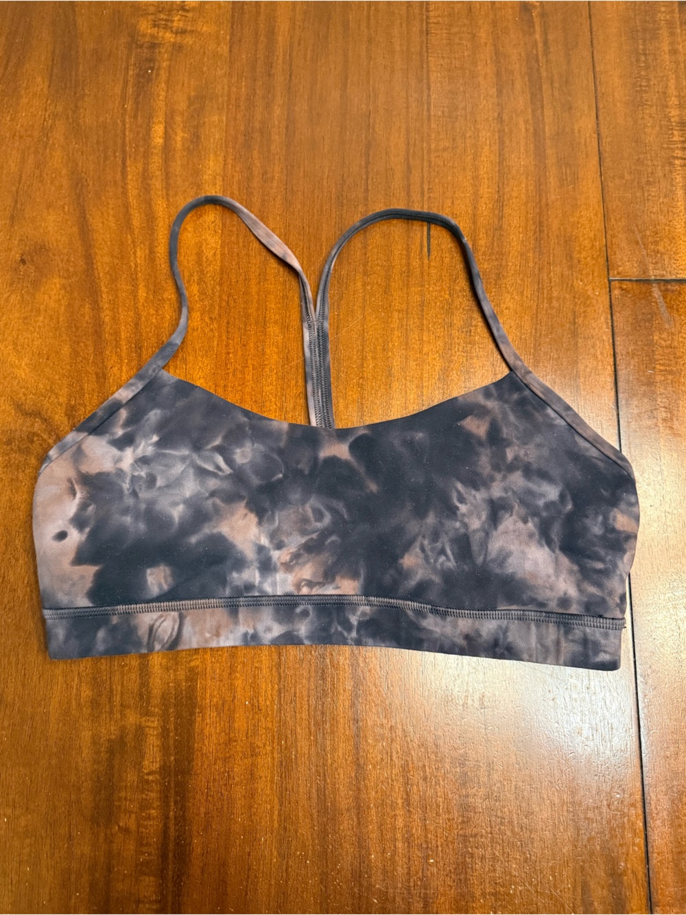 Lululemon Flow Y Bra Nulu Diamond Dye Graphite Grey Pink